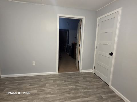 Freshly painted room with new flooring